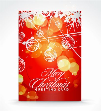 simsearch:400-08413509,k - Christmas greeting card with presentation design. Foto de stock - Super Valor sin royalties y Suscripción, Código: 400-04267620
