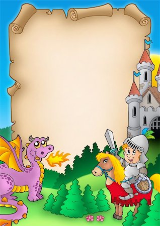 simsearch:400-07214587,k - Fairy tale parchment 1 - color illustration. Photographie de stock - Aubaine LD & Abonnement, Code: 400-04267699