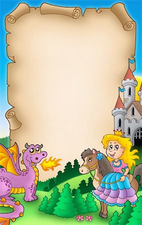 Fairy tale parchment 2 - color illustration. Stock Photo - Budget Royalty-Free & Subscription, Code: 400-04267700