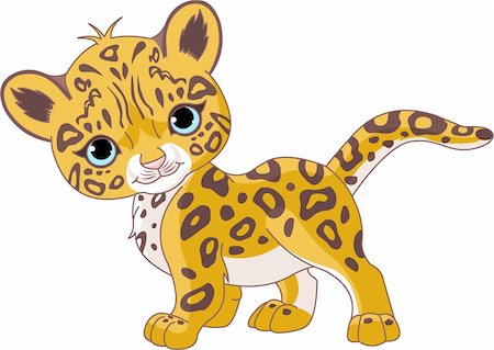 simsearch:400-08505506,k - Illustration of Cute Jaguar (Panther) Cub Photographie de stock - Aubaine LD & Abonnement, Code: 400-04267826