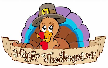Happy Thanksgiving theme 1 - vector illustration. Stock Photo - Budget Royalty-Free & Subscription, Code: 400-04267956