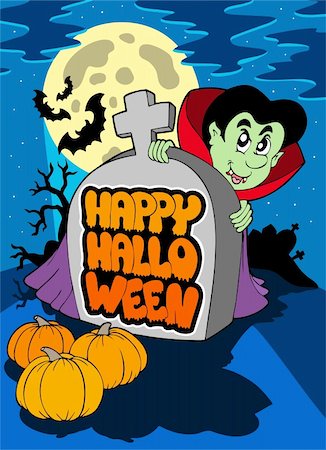 simsearch:400-04267958,k - Happy Halloween theme 5 - vector illustration. Stock Photo - Budget Royalty-Free & Subscription, Code: 400-04267950