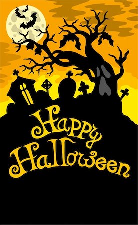 simsearch:400-04267958,k - Happy Halloween theme 6 - vector illustration. Stock Photo - Budget Royalty-Free & Subscription, Code: 400-04267951