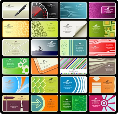 palll (artist) - Vector business cards (set template) Stockbilder - Microstock & Abonnement, Bildnummer: 400-04268004