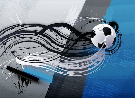 abstract soccer ball on a grunge background Stock Photo - Budget Royalty-Free & Subscription, Code: 400-04268183