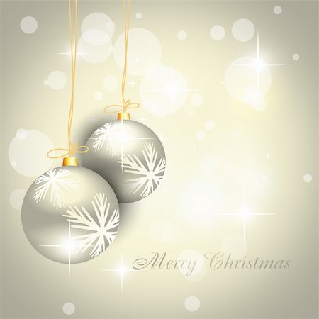 simsearch:400-05881864,k - beautiful christmas ball on silver glowing background Stock Photo - Budget Royalty-Free & Subscription, Code: 400-04268224