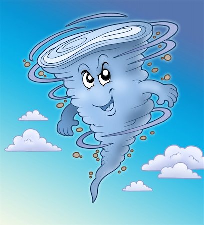 simsearch:400-04752699,k - Evil cartoon tornado - color illustration. Stockbilder - Microstock & Abonnement, Bildnummer: 400-04268484