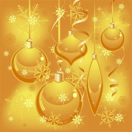 simsearch:400-05752422,k - Christmas background with bauble and decoration element, vector illustration Photographie de stock - Aubaine LD & Abonnement, Code: 400-04268521