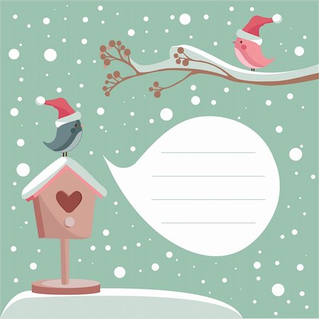 winter card with place for your text, vector illustration Stock Photo - Budget Royalty-Free & Subscription, Code: 400-04268620