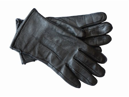 Pair of men's black leather gloves isolated on white background with clipping path Foto de stock - Super Valor sin royalties y Suscripción, Código: 400-04268659