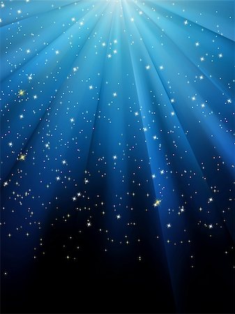 sparkling nights sky - Stars on blue striped background. Festive pattern great for winter or christmas themes. EPS 8 vector file included Stock Photo - Budget Royalty-Free & Subscription, Code: 400-04268662