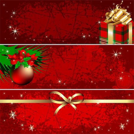simsearch:400-04268776,k - christmas banner, this illustration may be useful as designer work Photographie de stock - Aubaine LD & Abonnement, Code: 400-04268773