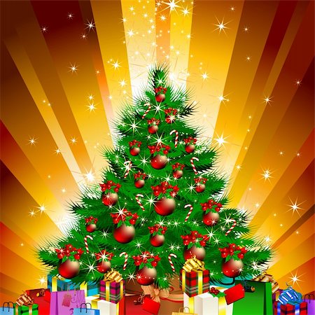 simsearch:400-04268776,k - christmas fir, this illustration may be useful as designer work Stock Photo - Budget Royalty-Free & Subscription, Code: 400-04268781