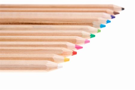 simsearch:400-04870195,k - color pencils isolated on white Foto de stock - Super Valor sin royalties y Suscripción, Código: 400-04269147