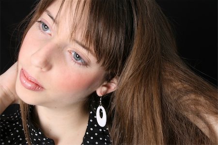Close up of a teen model with beautiful blue eyes Stock Photo - Budget Royalty-Free & Subscription, Code: 400-04269323