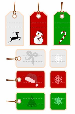 symbol present - Set of christmas present tags with christmas icons Stock Photo - Budget Royalty-Free & Subscription, Code: 400-04269370