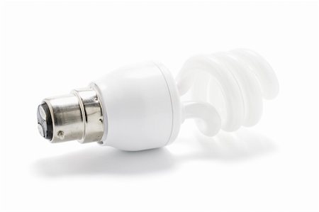 simsearch:400-04774950,k - Compact Fluorescent Light Bulb on White Background Photographie de stock - Aubaine LD & Abonnement, Code: 400-04269497