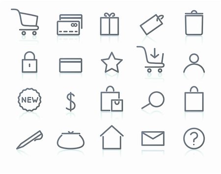 simsearch:400-05005850,k - Vector illustration of original e-commerce Icon Set, good for web, software etc. Stock Photo - Budget Royalty-Free & Subscription, Code: 400-04269767