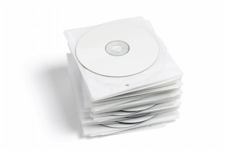 simsearch:400-04775589,k - Compact Discs on Isolated White Background Stock Photo - Budget Royalty-Free & Subscription, Code: 400-04269782
