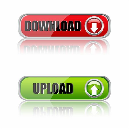 simsearch:400-04725464,k - illustration of download buttons on white background Stock Photo - Budget Royalty-Free & Subscription, Code: 400-04269797