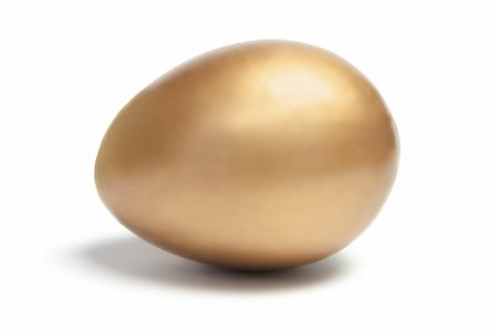 Golden Egg on Isolated White Background Stock Photo - Budget Royalty-Free & Subscription, Code: 400-04269817