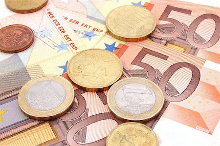 simsearch:400-07087821,k - macro of euro bills and coins can be used as background Stock Photo - Budget Royalty-Free & Subscription, Code: 400-04269965