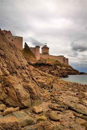 Fort La Latte-an impressive fortress from the 13th century dominating the ocean. Stock Photo - Budget Royalty-Free & Subscription, Code: 400-04260438