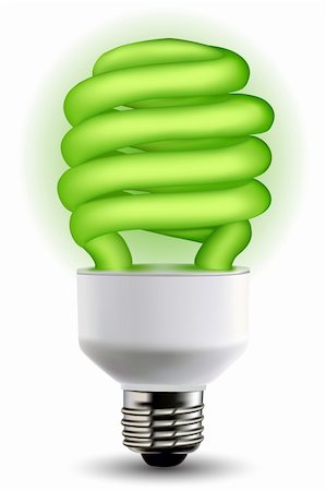 simsearch:400-04366277,k - illustration of green cfl bulb on isolated background Stock Photo - Budget Royalty-Free & Subscription, Code: 400-04260474