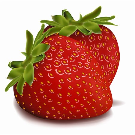 simsearch:400-04744945,k - illustration of strawberries on isolated background Foto de stock - Super Valor sin royalties y Suscripción, Código: 400-04260492