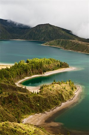 flores azores - Caldeira - lakes on the san Miguel Island , Azores, Portugal Stock Photo - Budget Royalty-Free & Subscription, Code: 400-04260735