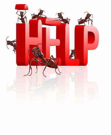 help word building by ants helpdesk find information Stock Photo - Budget Royalty-Free & Subscription, Code: 400-04260885
