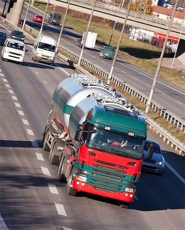 shipping containers on trucks - Truck on the Highway Stock Photo - Budget Royalty-Free & Subscription, Code: 400-04260980