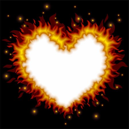 denis13 (artist) - Fiery heart card Stock Photo - Budget Royalty-Free & Subscription, Code: 400-04261088