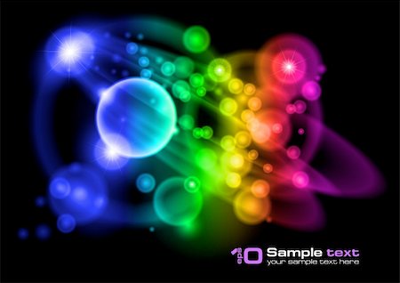 simsearch:400-08190254,k - Abstract vector glowing background. For your design. Bubbles. Stock Photo - Budget Royalty-Free & Subscription, Code: 400-04261317