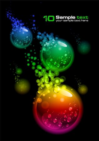simsearch:400-08190254,k - Abstract vector glowing background. For your design. Bubbles. Stock Photo - Budget Royalty-Free & Subscription, Code: 400-04261310