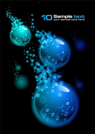 simsearch:400-05363390,k - Abstract vector glowing background. For your design. Bubbles. Foto de stock - Royalty-Free Super Valor e Assinatura, Número: 400-04261311