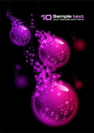 simsearch:400-08190254,k - Abstract vector glowing background. For your design. Bubbles. Stock Photo - Budget Royalty-Free & Subscription, Code: 400-04261313