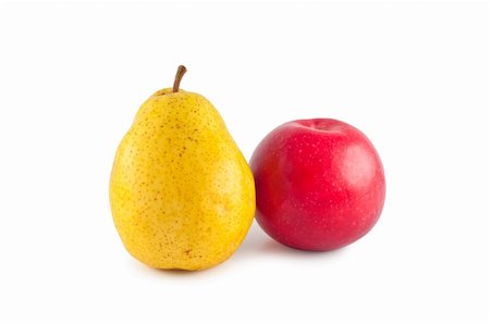 Pears apple isolated on white background. Stockbilder - Microstock & Abonnement, Bildnummer: 400-04261581
