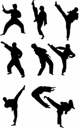 taekwondo collection - vector Stock Photo - Budget Royalty-Free & Subscription, Code: 400-04261594