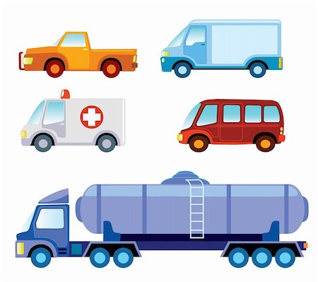 Set of various funny toy cars - vector illustration Stock Photo - Budget Royalty-Free & Subscription, Code: 400-04261799