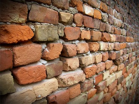 The old red brick macro wall with black framework Stock Photo - Budget Royalty-Free & Subscription, Code: 400-04261826