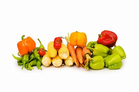 simsearch:400-04243170,k - Various vegetables isolated on the white background Stock Photo - Budget Royalty-Free & Subscription, Code: 400-04261904