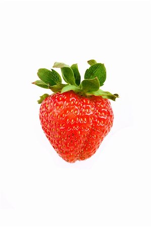 simsearch:693-06020262,k - Ripe strawberry isolated on a white background Foto de stock - Super Valor sin royalties y Suscripción, Código: 400-04262437