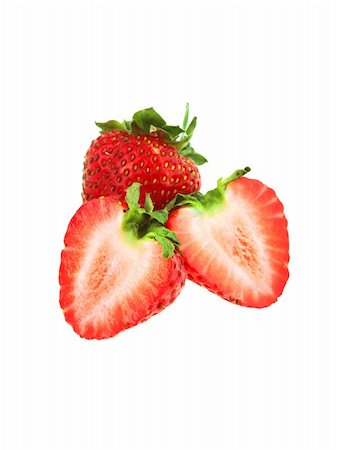 simsearch:400-03920561,k - Beautiful ripe strawberries isolated on a white background Photographie de stock - Aubaine LD & Abonnement, Code: 400-04262439