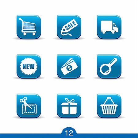 Set of nine shopping web icons from series Stockbilder - Microstock & Abonnement, Bildnummer: 400-04262463