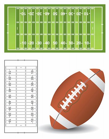 American football, field and outline set Foto de stock - Royalty-Free Super Valor e Assinatura, Número: 400-04262566