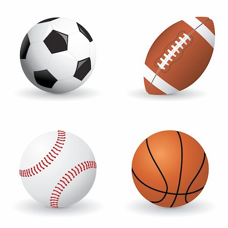 Set of detailed sports balls Stockbilder - Microstock & Abonnement, Bildnummer: 400-04262567