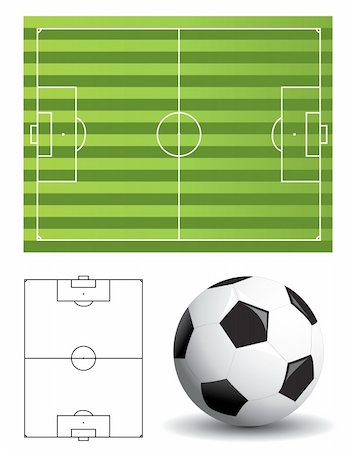 Football, field and outline set Stockbilder - Microstock & Abonnement, Bildnummer: 400-04262568