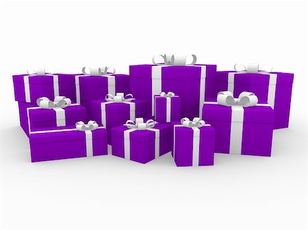 simsearch:400-03975392,k - 3d purple pink white gift box isolated white background Foto de stock - Royalty-Free Super Valor e Assinatura, Número: 400-04262592