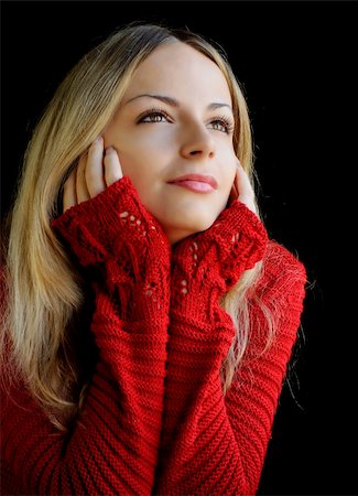 simsearch:400-04763033,k - Portrait of a girl resting her head on her hands Photographie de stock - Aubaine LD & Abonnement, Code: 400-04262626